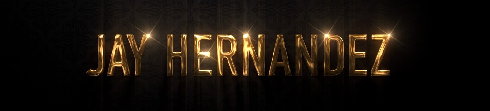 Jay Hernandez in gold letters